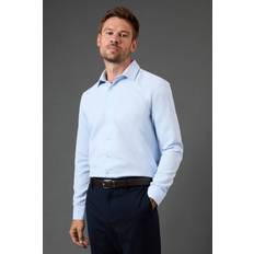Oxford Shirts Burton Button-up Shirt Blush Collared Long Sleeve - Blue