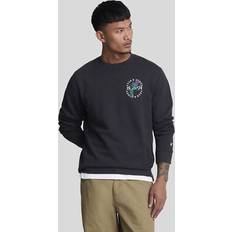 Florals - Men Jumpers Lyle & Scott Mens Floral Crew Neck Cotton Sweatshirt Long Sleeve Regular Fit
