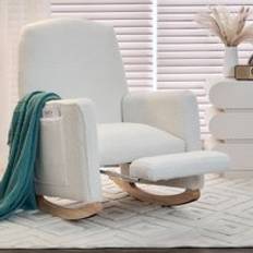 B&Q Rocking Chairs B&Q Modern White Teddy Fabric Rocking Chair