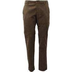 Dondup Byxor Dondup Corduroy Bomullsbyxor Herr - Mörkgrön