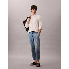 Herre - Rød Jeans Calvin Klein Tapered Cropped Jeans 90's - Blue