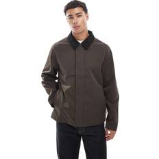 Sammet Ytterkläder Jack & Jones Brun Harrington Jacka Med Manchesterkrage