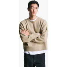 Bershka Beige Tröjor Bershka Beige Kort Tröja - Naturlig