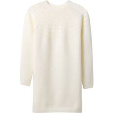 Selene Pointelle Detail Knitted Dress - Cream