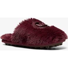 Dragkedja Innetofflor Michael Kors Faux Fur Slipper - Red