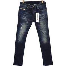 Blue - Sportswear Garment Jeans Diesel Thavar-ne 0607u Men Jeans W28 Jogg Sweat Ripped Distress - Blue
