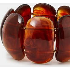 Harpiks Armbånd Accessorize Chunky Armbånd Med Stretch I Resin Skildpaddemønster - Brun