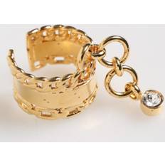 Guldton Logo Kedja Justerbar Ring One Size