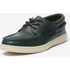 Grøn Sejlersko Timberland TB0A6CXMEEQ1 Læder Nautic Sko Portofino Pier - Mørkegrøn