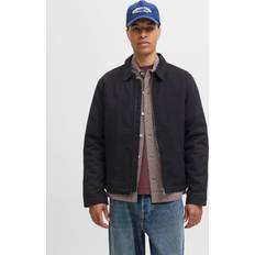 Bomull Ytterkläder Jack & Jones Jjedover Övergångsjacka Svart