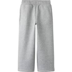 Ensfarvet Bukser Name It Wide Sweatpants Kalas Grey Melange