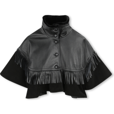 Black Capes & Ponchos Chloé Girls Black Leather Suede Jacket