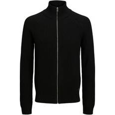 Herr Koftor Jack & Jones Enfärgat Stickad Kofta Svart