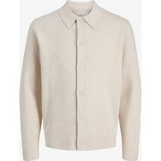 Herre - Hvid Trøjer Jack & Jones Cardigan JprBlamilano Spring Knit Hvid