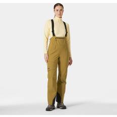 Women Rain Trousers Helly Hansen Verglas Backcountry Ski Bib Trousers - Lynx Brown