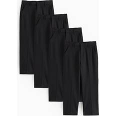 Tu Trousers Tu Black Trousers with Reinforced Knees and Knees and Hem Generous Fit - Black