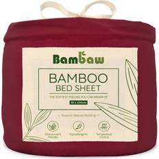 Bamboo Fitted Burgundy 90x190 cm