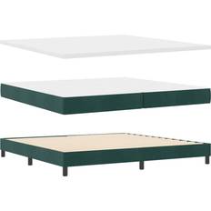vidaXL Boxmadras Med Madras Sort 100x200 cm Mørkegrøn Kontinentalseng
