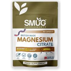 SMUG Supplements Magnesium Citrate 600mg 90 Capsules