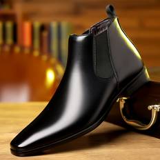 Chelsea Boots Temu Trendy Pointed Toe Chelsea Boots - Men's