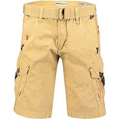 Geographical Norway Kläder Geographical Norway Panoramique Bomull Bermudashorts Med Bälte - Beige
