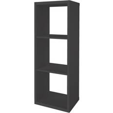 Pines Shelving Systems GoodHome Mixxit Grey Freestanding 3 Shelf Rectangular Unit Shelving System
