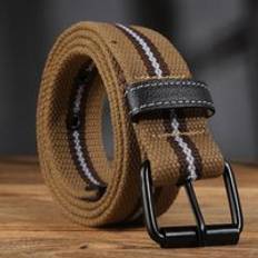 Nylon - Unisex Belts Extended Canvas Belt And Jeans - Apricot