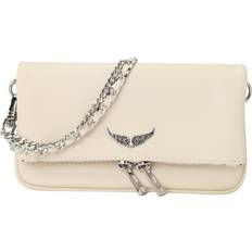 Sølv Clutch tasker Zadig & Voltaire Clutch Rock Nano Ecru