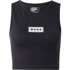 Cropped Linnen Vans Upworn Fitted Tank Topp - Black