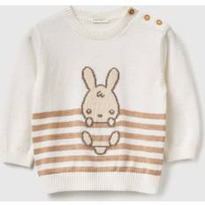 Wool Knitted Sweaters Children's Clothing United Colors of Benetton Sweater With Inlay Kids - Creamy White