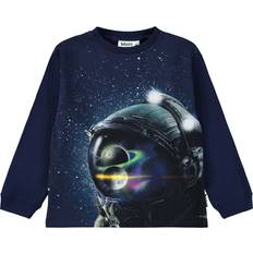 Molo Drenge Overdele Molo Rube T-shirt Med Lange Ærmer In Space - Blå