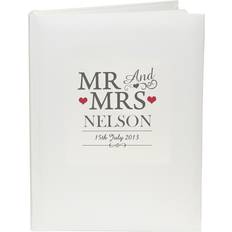 Personalised Mr Mrs Traditional Photo Album White