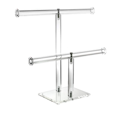 Jewellery Stands Sodial Clear Acrylic Round Bracelet Display Holder 2 Tier - Jewelry