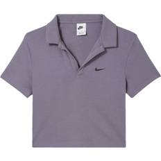 Nike Purple Polo Shirts Nike Essentials Solid Color Casual Pullover Short Sleeve Polo - Purple