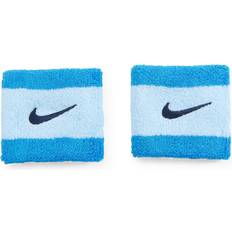 Blåa Svettband Nike Swoosh Wristbands 2 Pk Unisex - OneSize