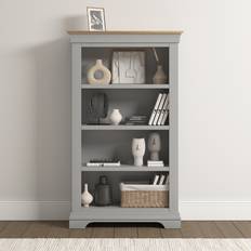 Grey - Oaks Book Shelves ClassicLiving Adaleya 150 H x 89 W Bookcase Grey Book Shelf