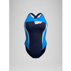 Træningstøj Badedragter Speedo High Neck Splice Cross Back Swimsuit - Light Blue