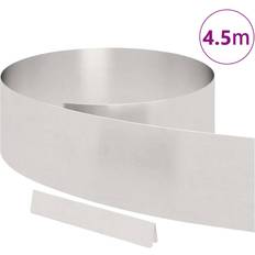 vidaXL Trädgårdsgräskant Silver 450 x 20 cm Rostfritt Stål