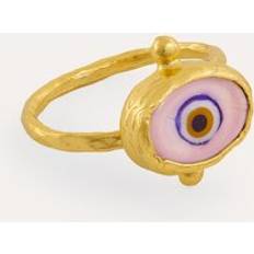 Adjustable Size Rings Ottoman Hands Alara Pink Evil Eye Ring