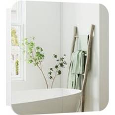 Bathroom Mirror Cabinets on sale Homcom Arched Bathroom Mirror Cabinet White