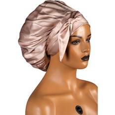 Silk Bonnet Sovmössa Äkta Silke Roséguld