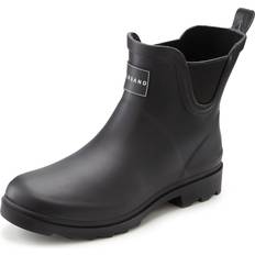 Dame - Syntetisk Gummistøvler Elbsand Gummistiefelette Boots Wasserdicht - Schwarz