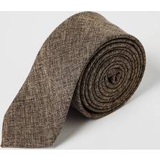 Bruna - Herr Slipsar Burton Mens Brown Tweed Tie - Brown