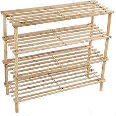 Furniture ABN Finest 4 Tier Wooden Storage Stand Shoe Rack
