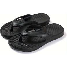 Black Flip-Flops Temu Elegant Arch Support Flip Flops - Summer Slides