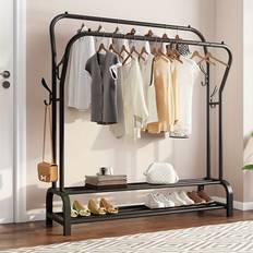Temu Metal Rail Clothing With Double Hanging Rails Clothes Rack