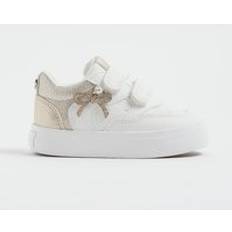 Mini Girls Bow Charm Trainers - White