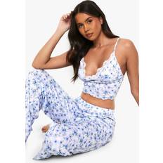 Florals - Women Sleepwear boohoo Floral Print Cami Top Pants Pyjama Set - White