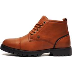 Synthetic Chukka Boots Original Penguin Baire Mens Chukka Lace Up Designer Ankle Boots - Tan Navy