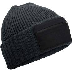 Vuxen Mössor Beechfield Unisex Adult Zip Patch - Graphite Grey/Black